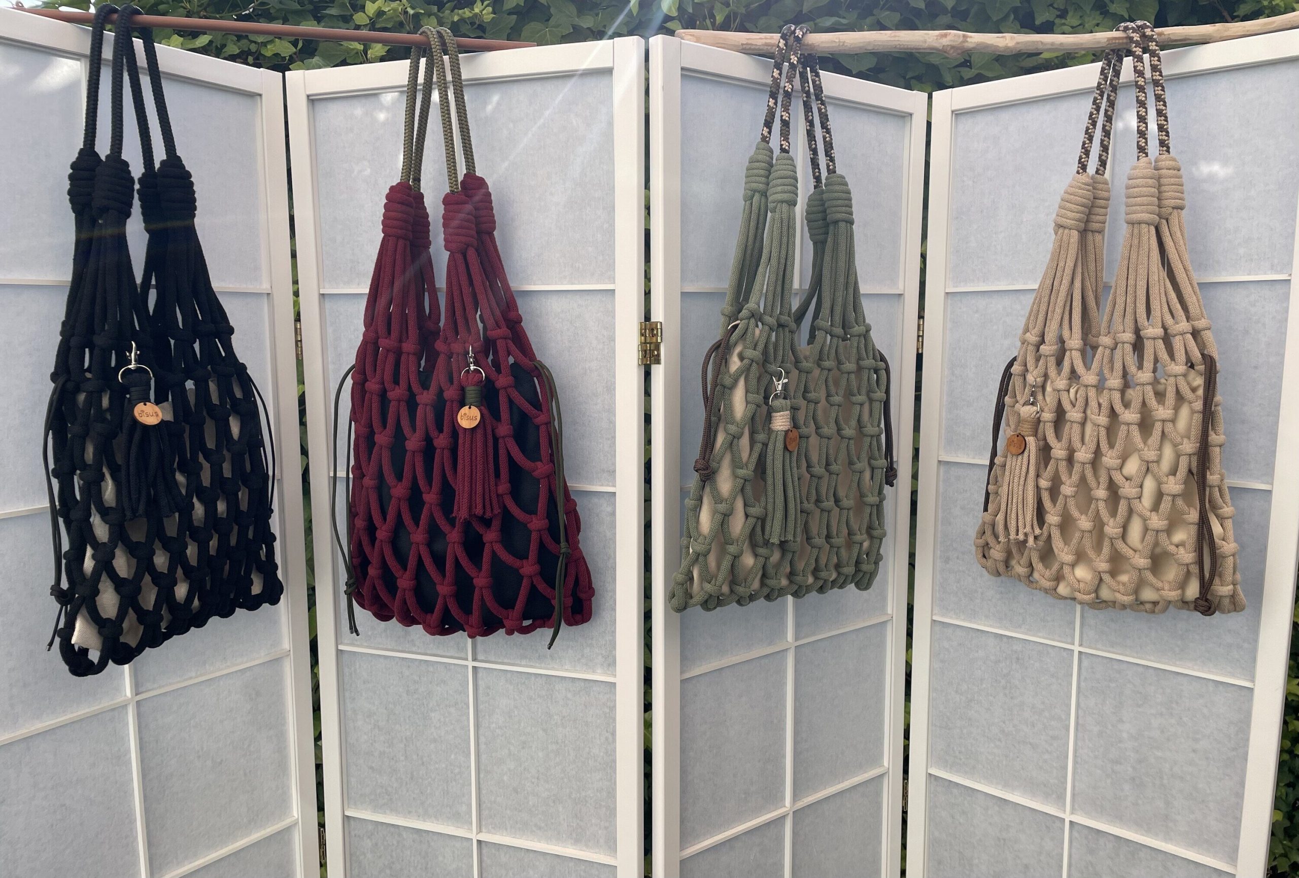 Bolso shopper macramé